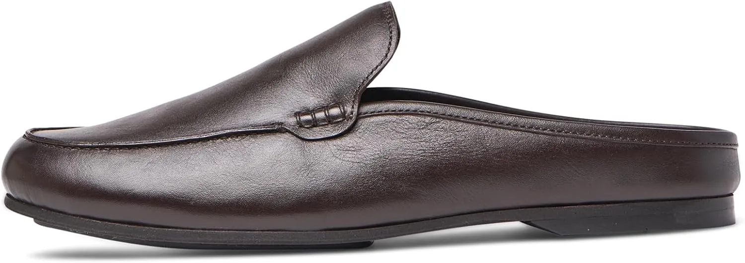 Carlos Santana Planeo Slides for Men | Leather Footbed | Rubber Outsole