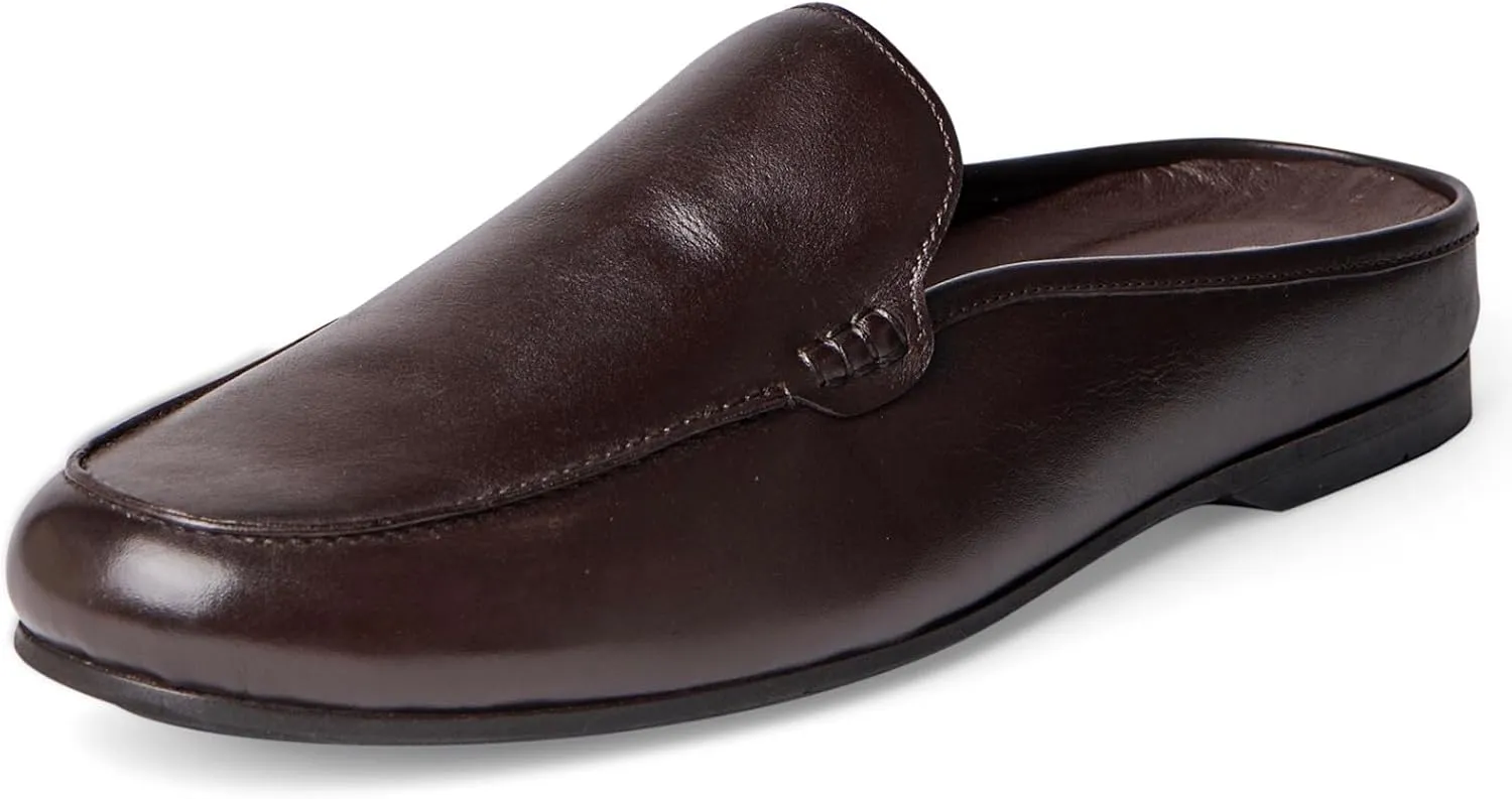 Carlos Santana Planeo Slides for Men | Leather Footbed | Rubber Outsole