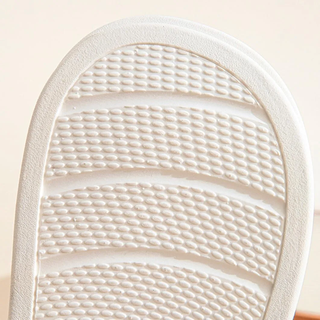 Cartoon Frog Animal Shape Linen Slippers, Womens Cotton Open Toe Memory Foam Comfortable Slides Four Seasons Indoor Outdoor Home Shoes