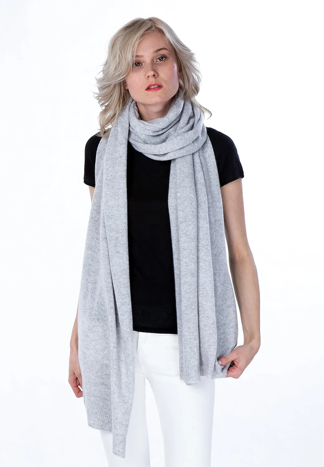 cashmere 4 U 100% Pure Cashmere Wrap Shawl- Extra Large Stole Scarf for Woman