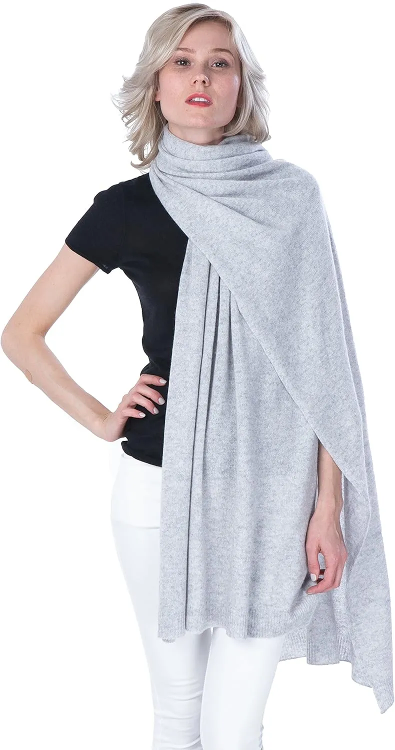 cashmere 4 U 100% Pure Cashmere Wrap Shawl- Extra Large Stole Scarf for Woman