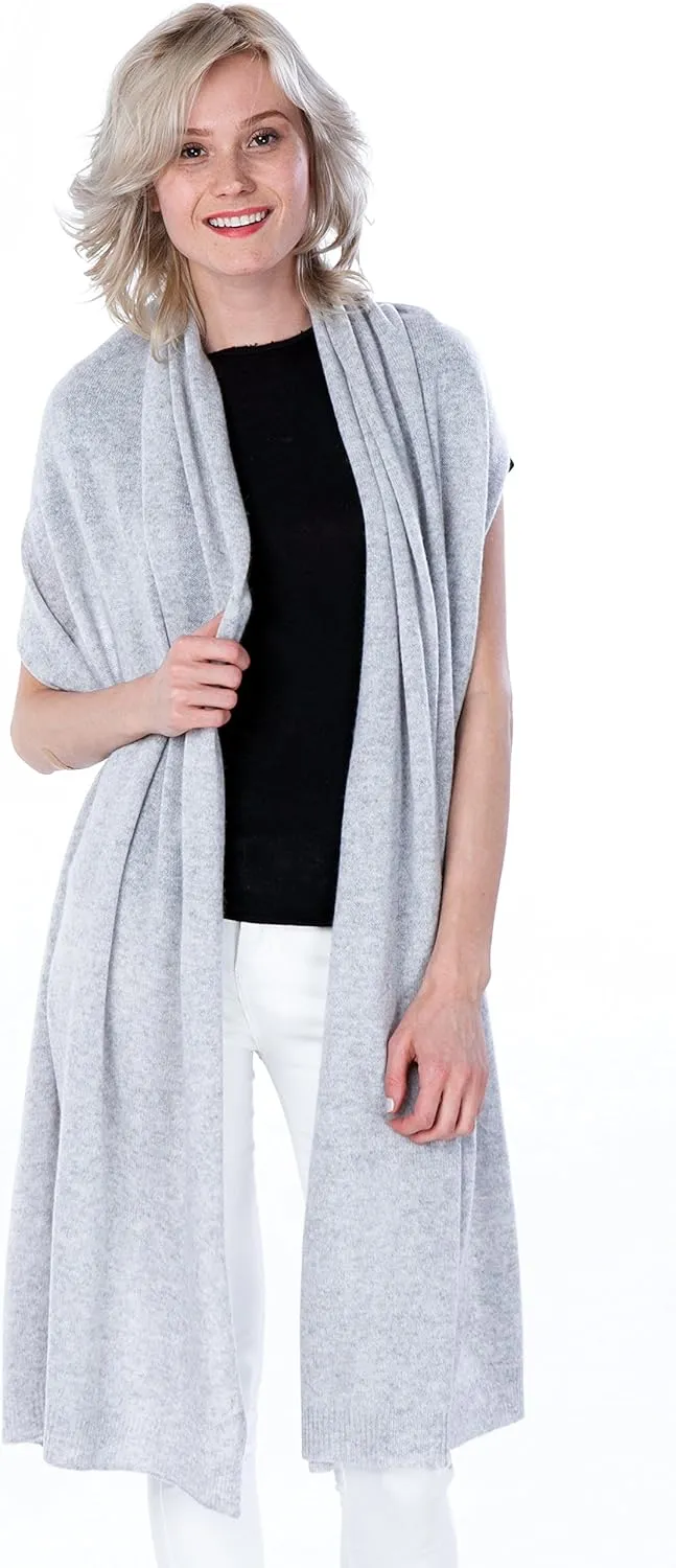 cashmere 4 U 100% Pure Cashmere Wrap Shawl- Extra Large Stole Scarf for Woman