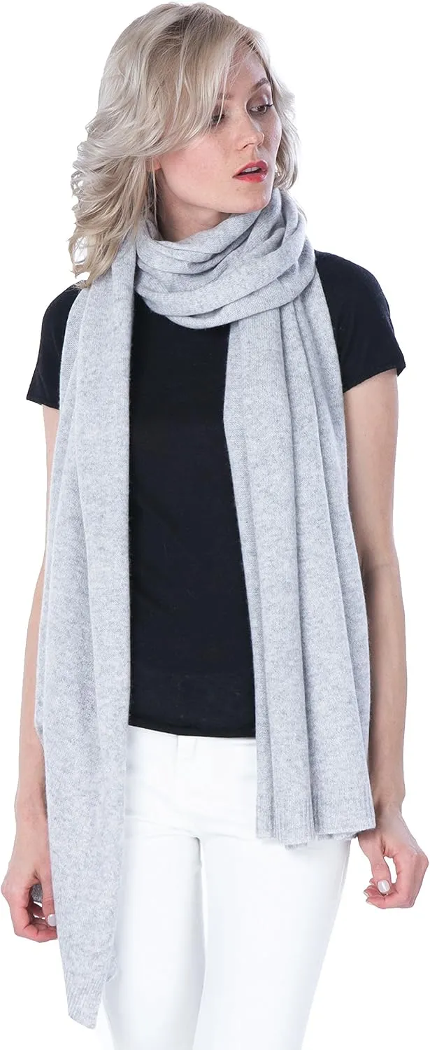 cashmere 4 U 100% Pure Cashmere Wrap Shawl- Extra Large Stole Scarf for Woman