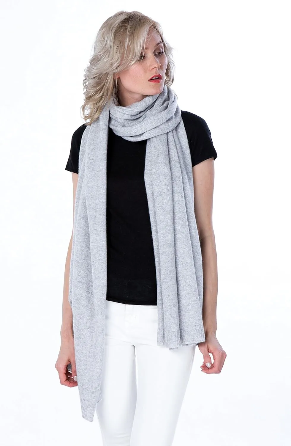 cashmere 4 U 100% Pure Cashmere Wrap Shawl- Extra Large Stole Scarf for Woman