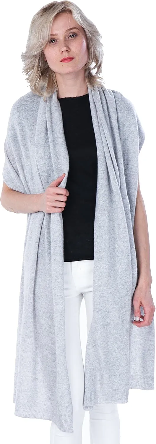 cashmere 4 U 100% Pure Cashmere Wrap Shawl- Extra Large Stole Scarf for Woman