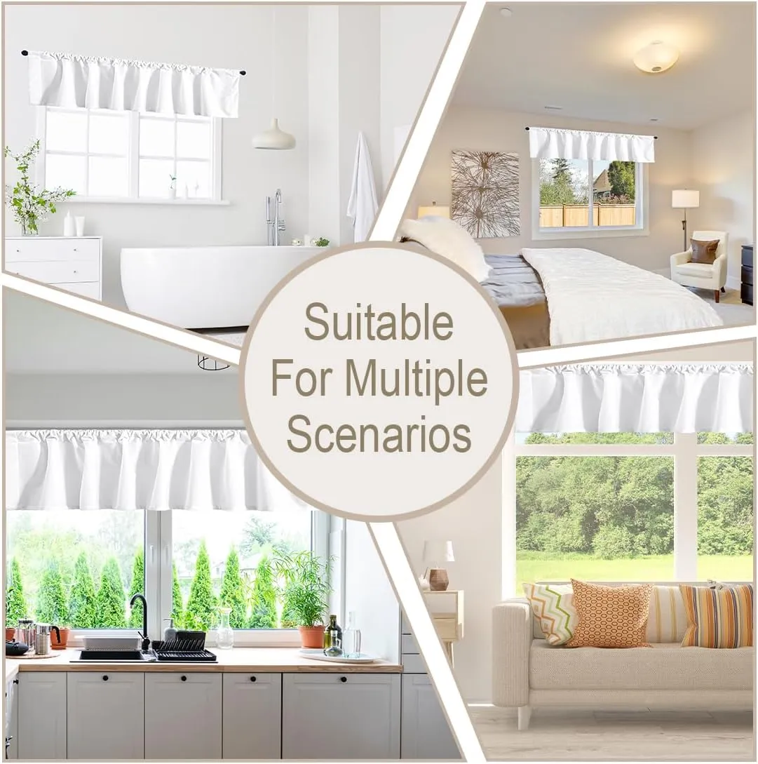 Castle Fairy Adventure Camping Valance Curtains Lodge Cabin Jungle Trees Lake Boat Window Valances for Kitchen Living Room Blue Grid Tribal Arrow Rustic Valances for Bedroom Bathroom 52" W X 12" L