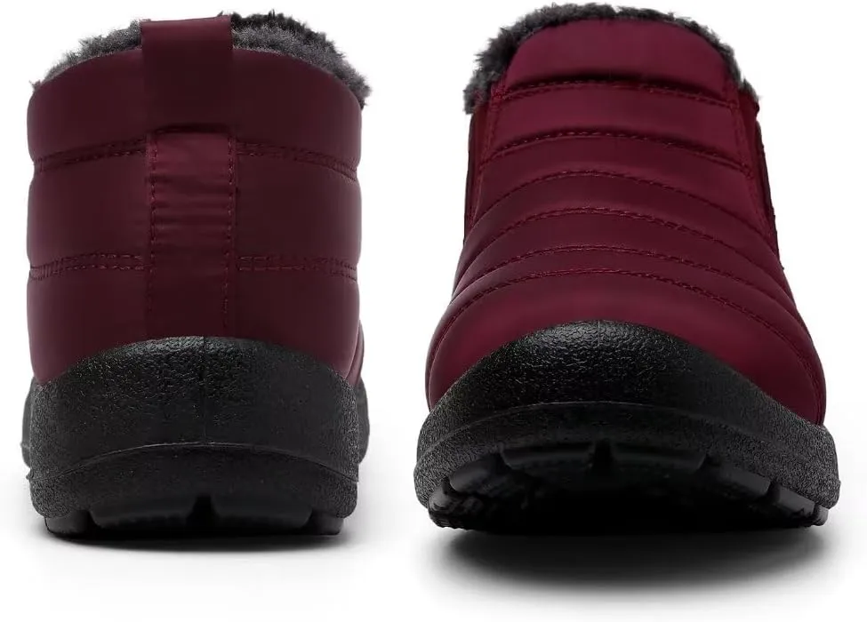 Cheval Winter Snow Boots for Women, Fur Lined Warm Ankle Booties, Outdoor Anti-slip Waterproof Comfortable Short Boot, Botas De Invierno Para Mujert