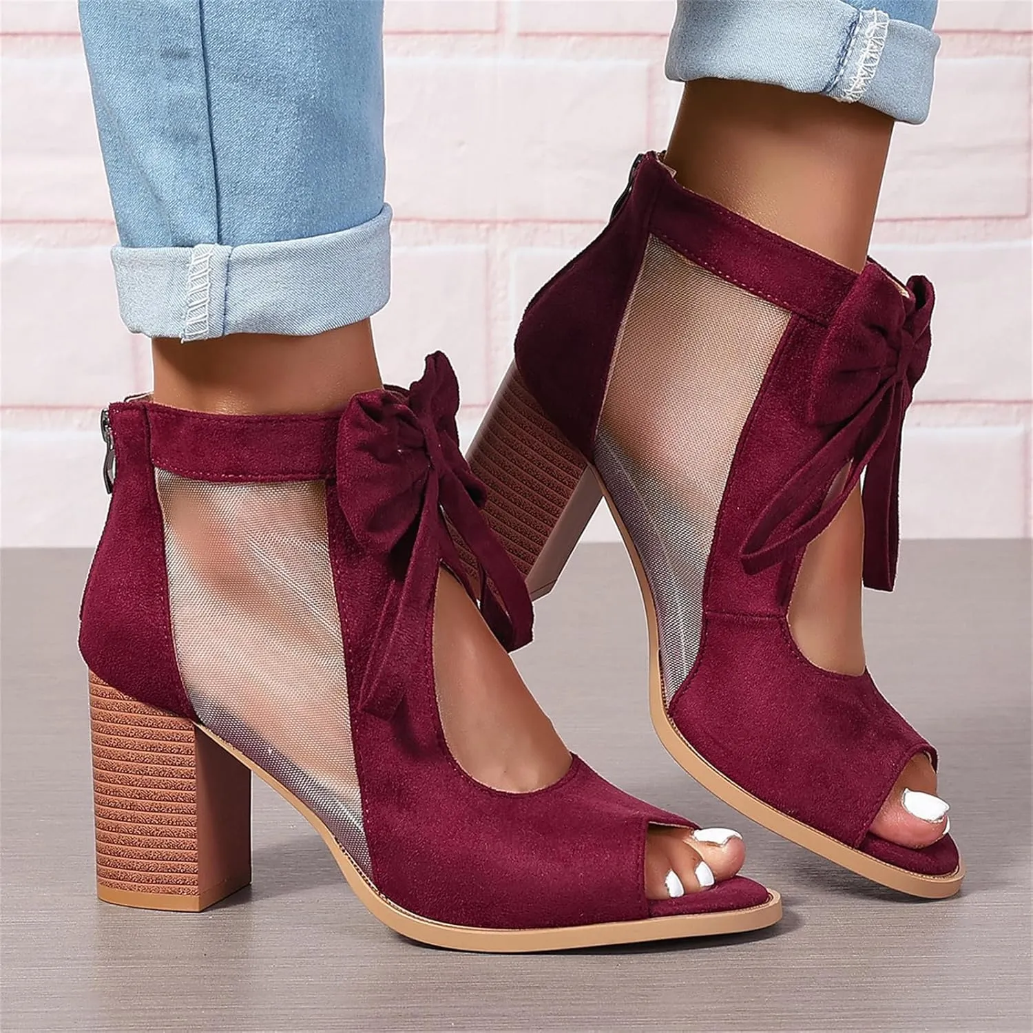Chunky Heels For Women Wedding Low Heels Classic Open Toe Ankle Strap Block Heel Holiday Party Dress Pumps Shoes 2025