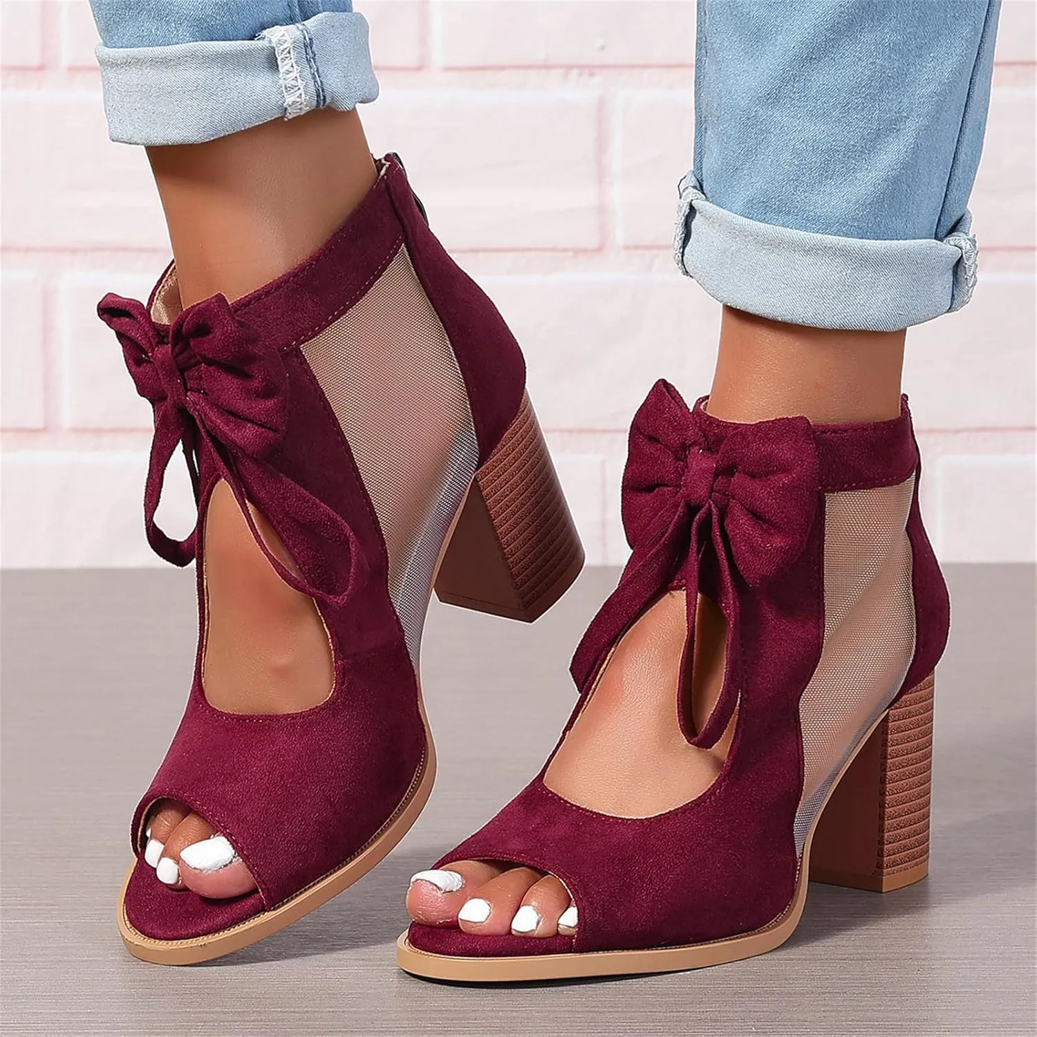 Chunky Heels For Women Wedding Low Heels Classic Open Toe Ankle Strap Block Heel Holiday Party Dress Pumps Shoes 2025