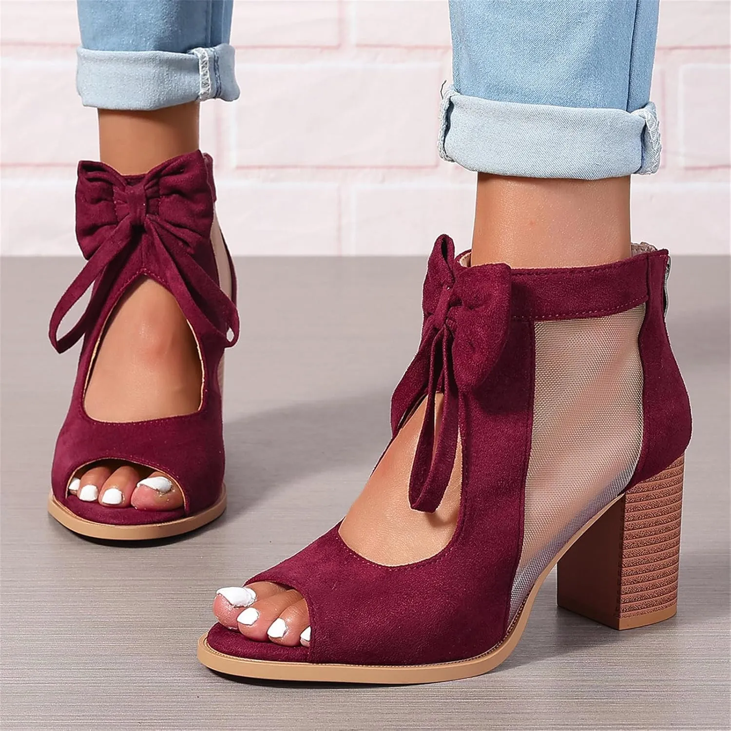 Chunky Heels For Women Wedding Low Heels Classic Open Toe Ankle Strap Block Heel Holiday Party Dress Pumps Shoes 2025