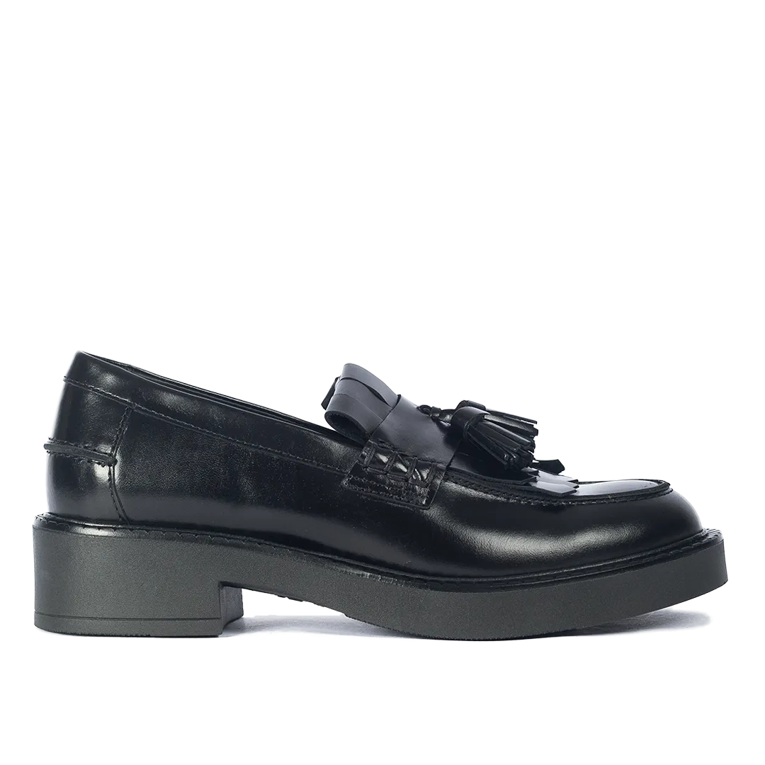 Chunky Penny loafer with fringe and tassel detail