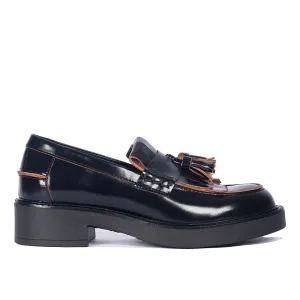 Chunky Penny loafer with fringe and tassel detail