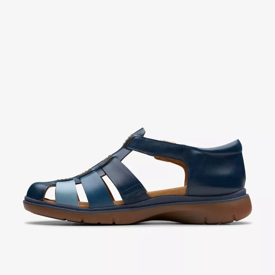 Clarks Women's Certina Sun Navy Combi Leather 26181889
