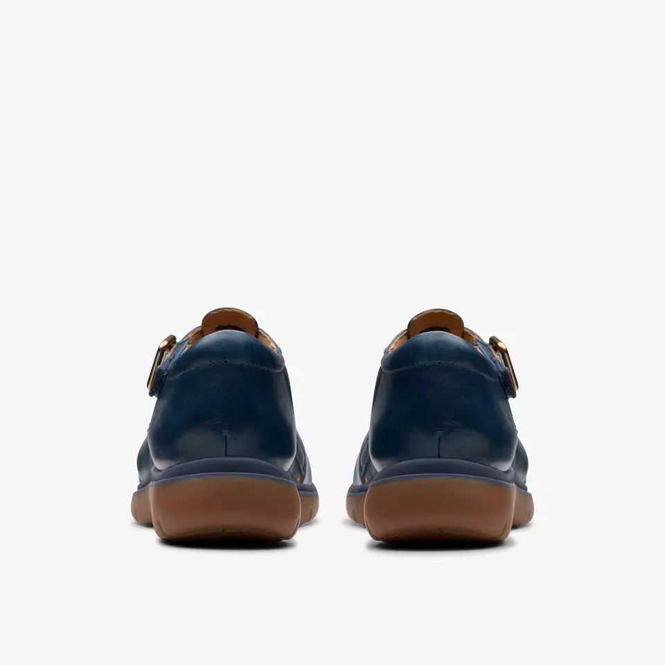 Clarks Women's Certina Sun Navy Combi Leather 26181889