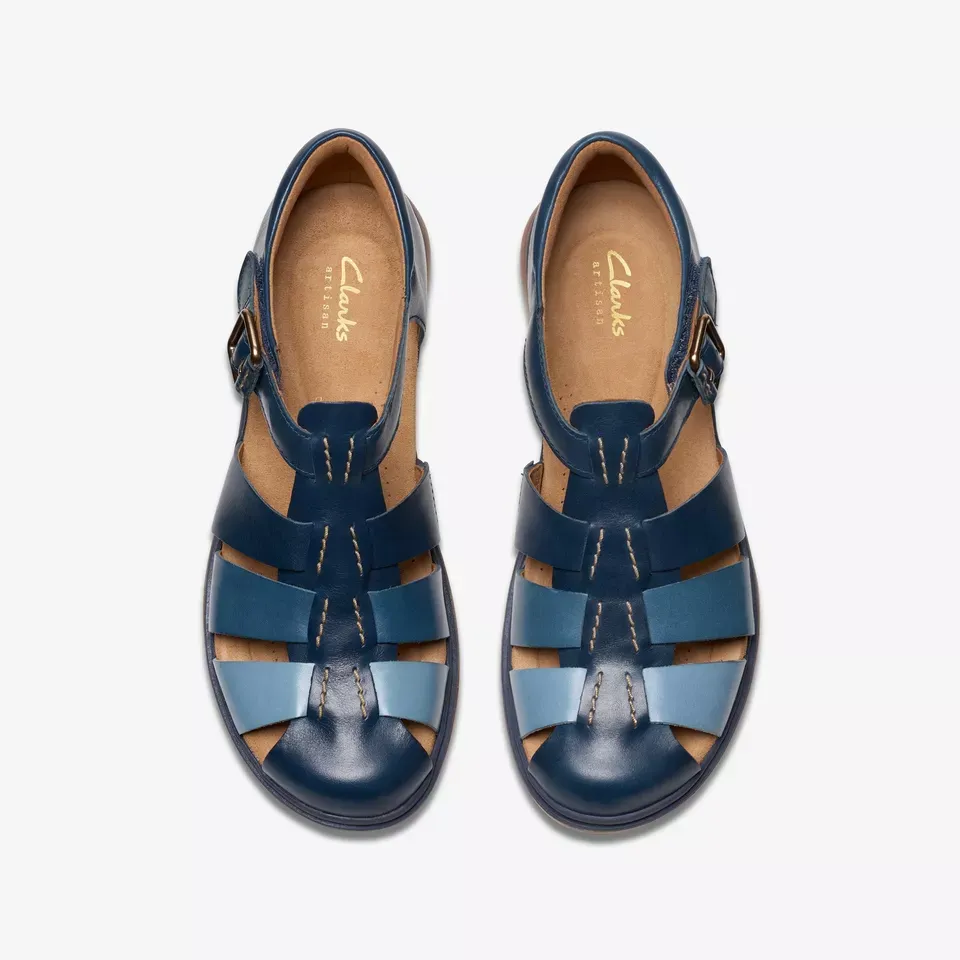 Clarks Women's Certina Sun Navy Combi Leather 26181889