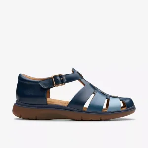 Clarks Women's Certina Sun Navy Combi Leather 26181889