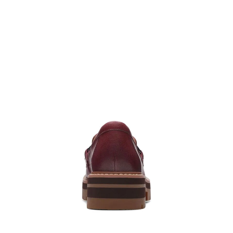 Clarks Women's Orianna Bit Burgundy Leather 26174809