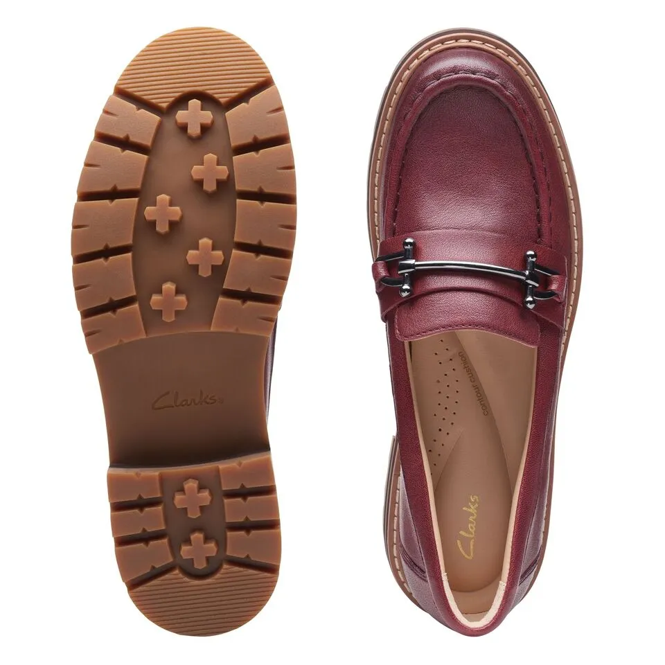 Clarks Women's Orianna Bit Burgundy Leather 26174809