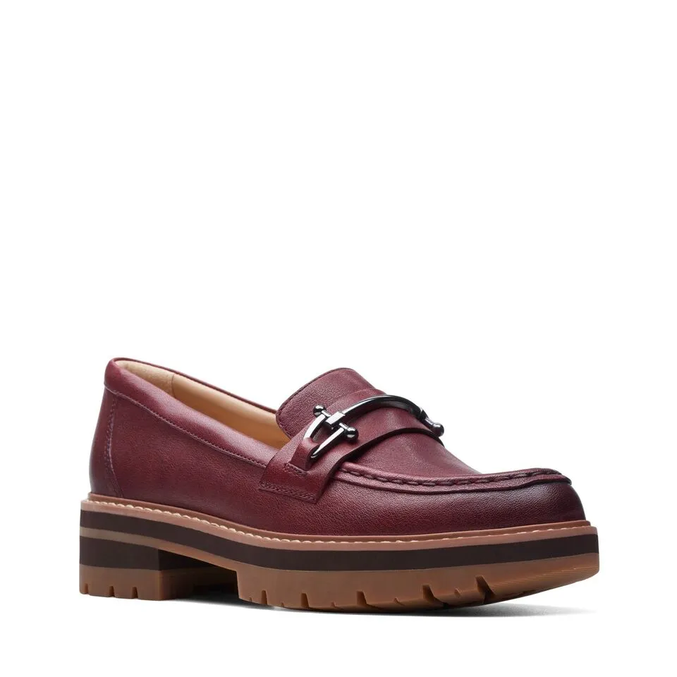 Clarks Women's Orianna Bit Burgundy Leather 26174809