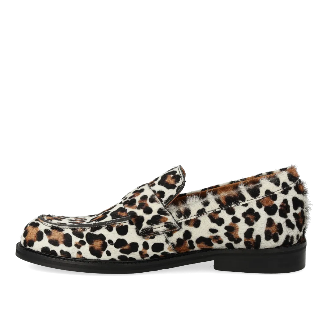 Classic Penny loafer in patterned pony fur