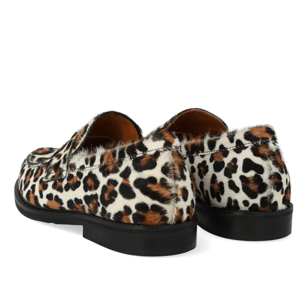 Classic Penny loafer in patterned pony fur