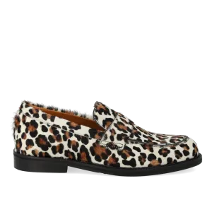 Classic Penny loafer in patterned pony fur