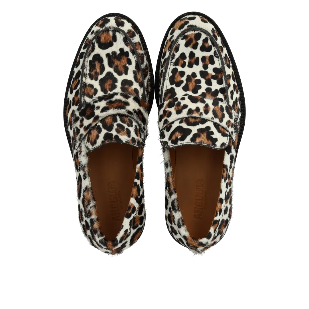 Classic Penny loafer in patterned pony fur