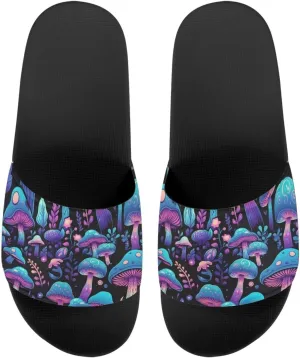 Coloranimal Women's Slide Sandals,American Flag Eagle Sunflower Skull Floral Slip-on House Slippers for Women Size 36-45