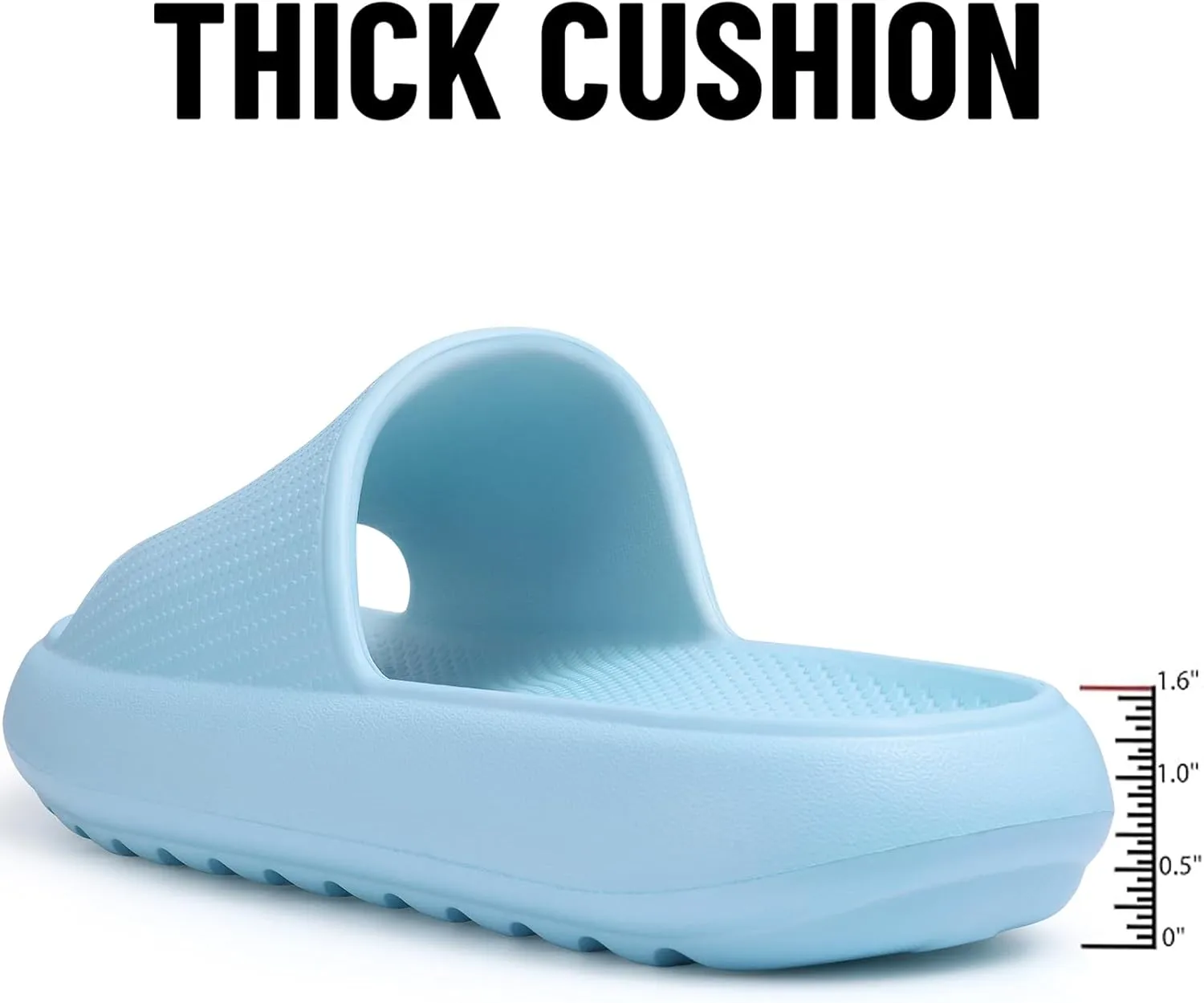 Comwarm Cloud Slide Sandals for Women Men Ultra Comfort Recovery Pillow Slippers Soft Summer Beach Shoes with Low Arch Support