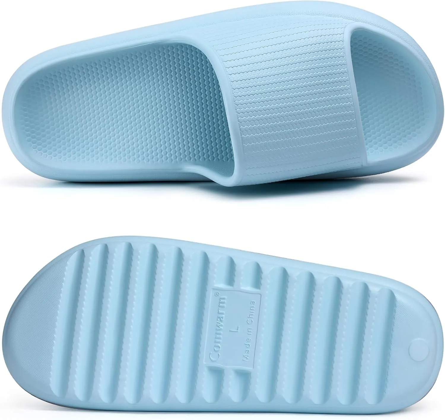 Comwarm Cloud Slide Sandals for Women Men Ultra Comfort Recovery Pillow Slippers Soft Summer Beach Shoes with Low Arch Support
