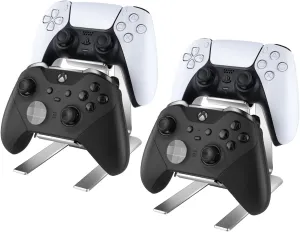 Controller Holder – 2 Pack 2 Tier Universal Aluminum Display Stand Accessories PC Gaming Desk Decor Stuff Gamer Gifts for Xbox Series X S, Elite 2, PS5, PS4, PS3, Switch Pro and Almost All Controller