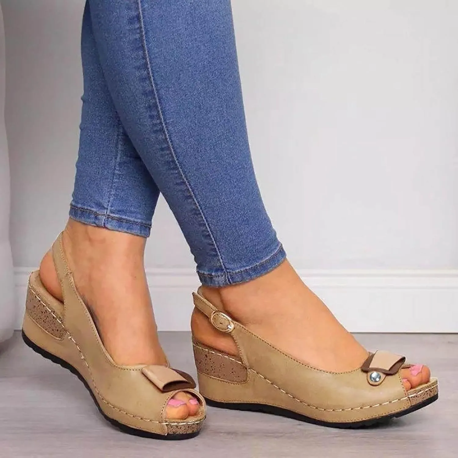 Cool Slippers Female Soft Soled Non Slip Wear Resisting Flat Beach Flops Lady Womens Closed Toe Sandals Wide Width