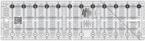 Creative Grids Quick Trim and Circle Quilting Ruler – CGRMT1 – Made in USA, 3-1/2in x 12-1/2in Rectangle, Non-Slip Grip Acrylic Quilting, Sewing, Crafting, Patchwork Ruler for Measuring