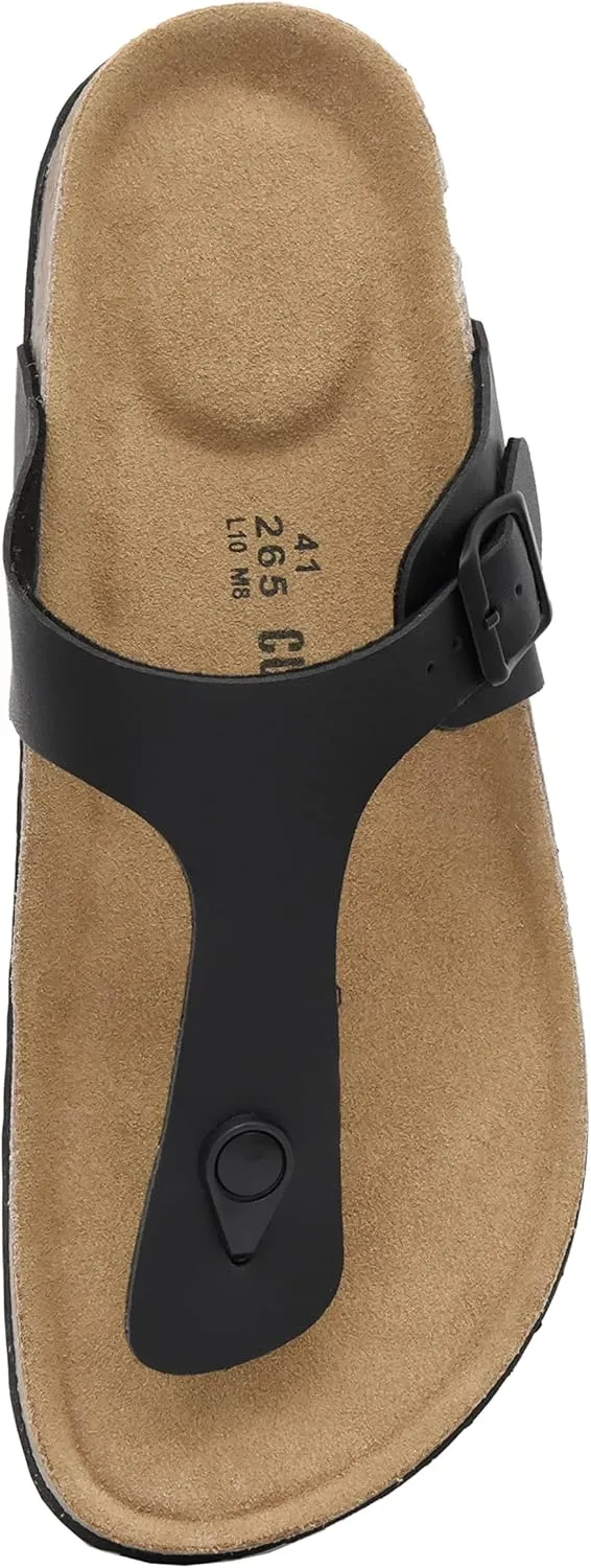 CUSHIONAIRE Men's Leah Cork footbed Sandal with  Comfort