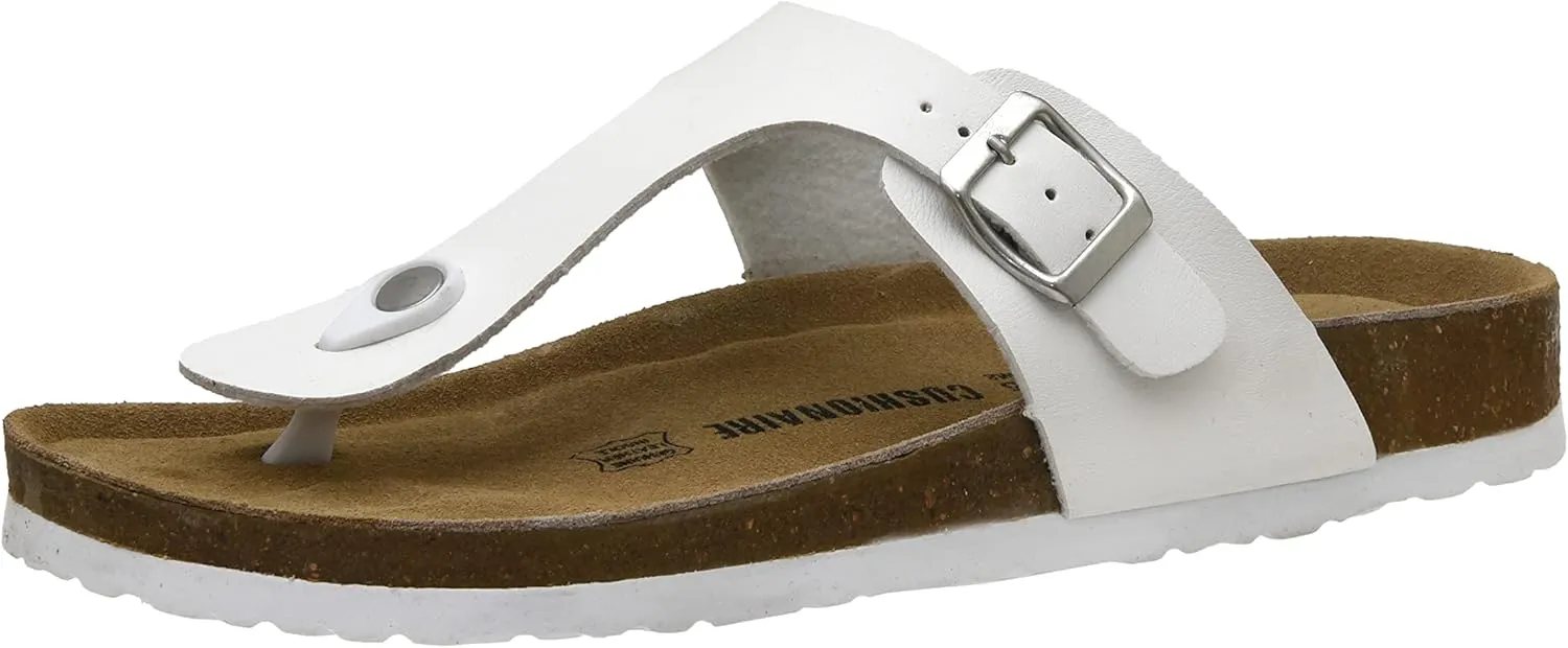 CUSHIONAIRE Men's Leah Cork footbed Sandal with  Comfort