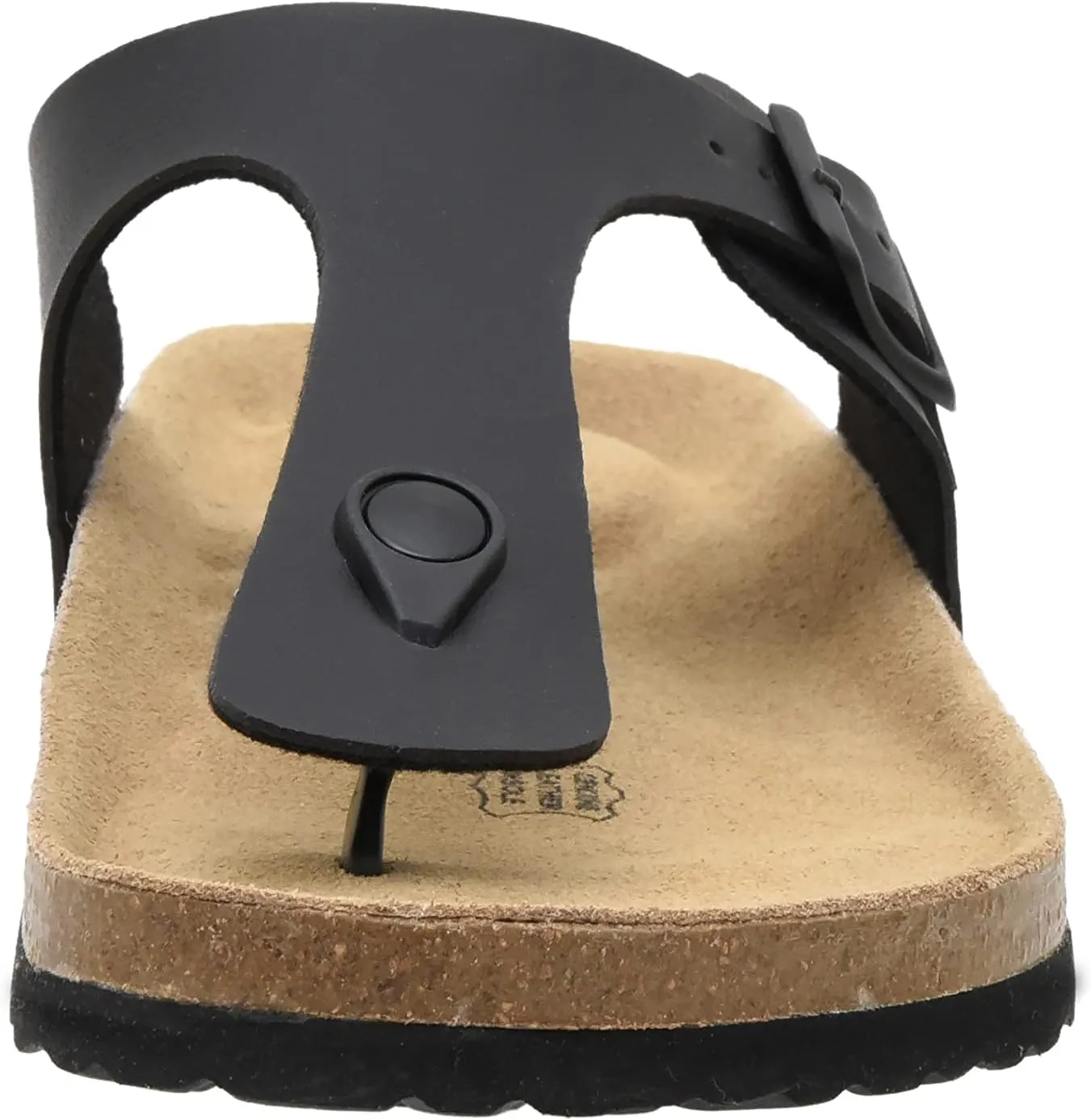 CUSHIONAIRE Men's Leah Cork footbed Sandal with  Comfort