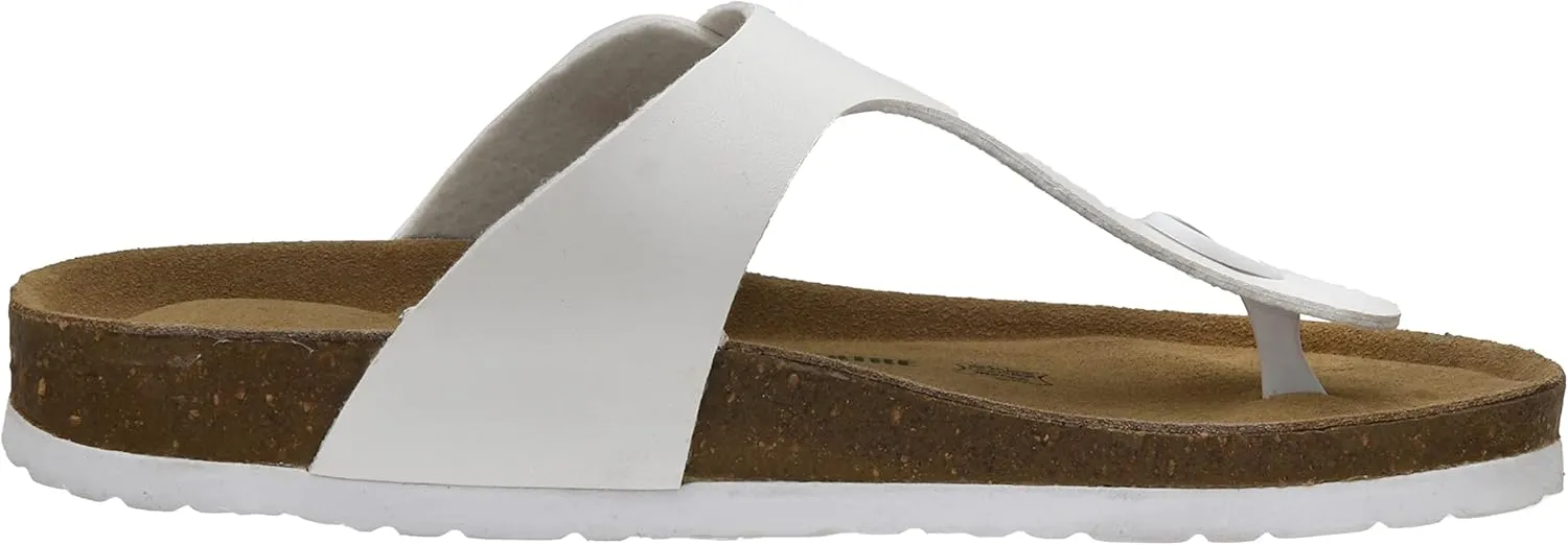 CUSHIONAIRE Men's Leah Cork footbed Sandal with  Comfort