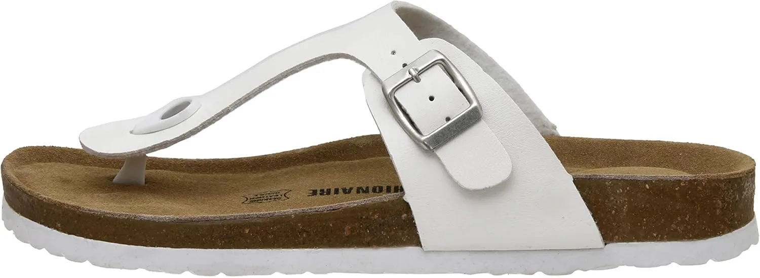 CUSHIONAIRE Men's Leah Cork footbed Sandal with  Comfort