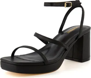 CUSHIONAIRE Women's Roma platform dress sandal  Memory Foam and Wide Widths Available