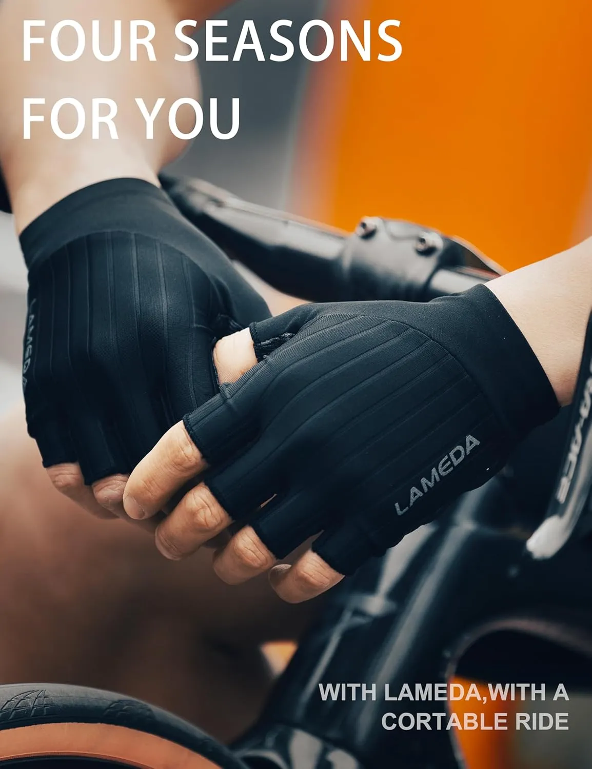 Cycling Gloves Men Women, XRD Shock-Absorbing Padded Bike Glove, Moisture-Wicking Bicycle Gloves Half Finger Road Biking