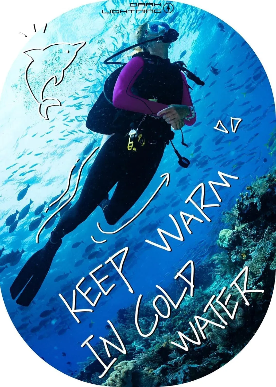 Dark Lightning Wetsuits for Men and Women, Mens/Womens Wet Suit for Cold Water, 3/2mm Wetsuit for Diving Surfing Snorkeling Kayaking Water Sports