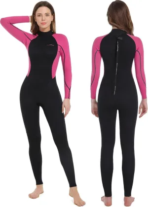 Dark Lightning Wetsuits for Men and Women, Mens/Womens Wet Suit for Cold Water, 3/2mm Wetsuit for Diving Surfing Snorkeling Kayaking Water Sports