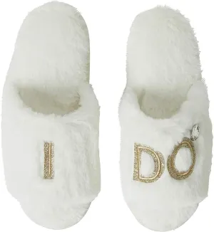 Dearfoams Women's Bride and Bridesmaid Gifts I Do Crew Matching Bridal Slippers for Wedding and Bachelorette Party