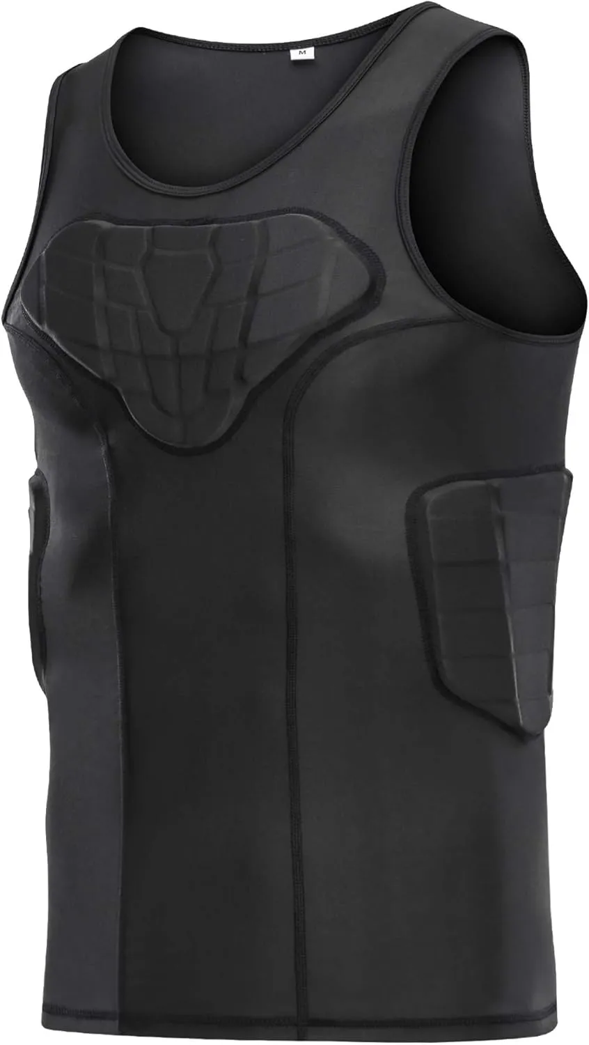 DGXINJUN Men Padded Chest Rib Protector Vest 4-Pads Shirt for Adult Football Baseball Softball Rugby Basketball