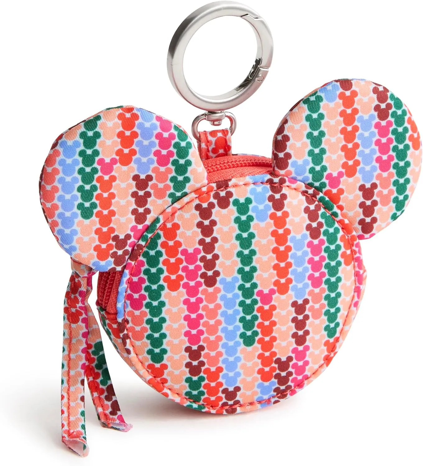 Disney Nylon Mickey Mouse Zip Bag Charm, Mickey Meadow Stripe, One Size