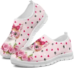 Doojoayie Shoes for Women Slip On Sneakers Novelty Holiday Couple Shoes Flat