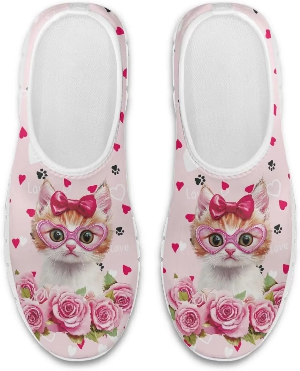 Doojoayie Shoes for Women Slip On Sneakers Novelty Holiday Couple Shoes Flat