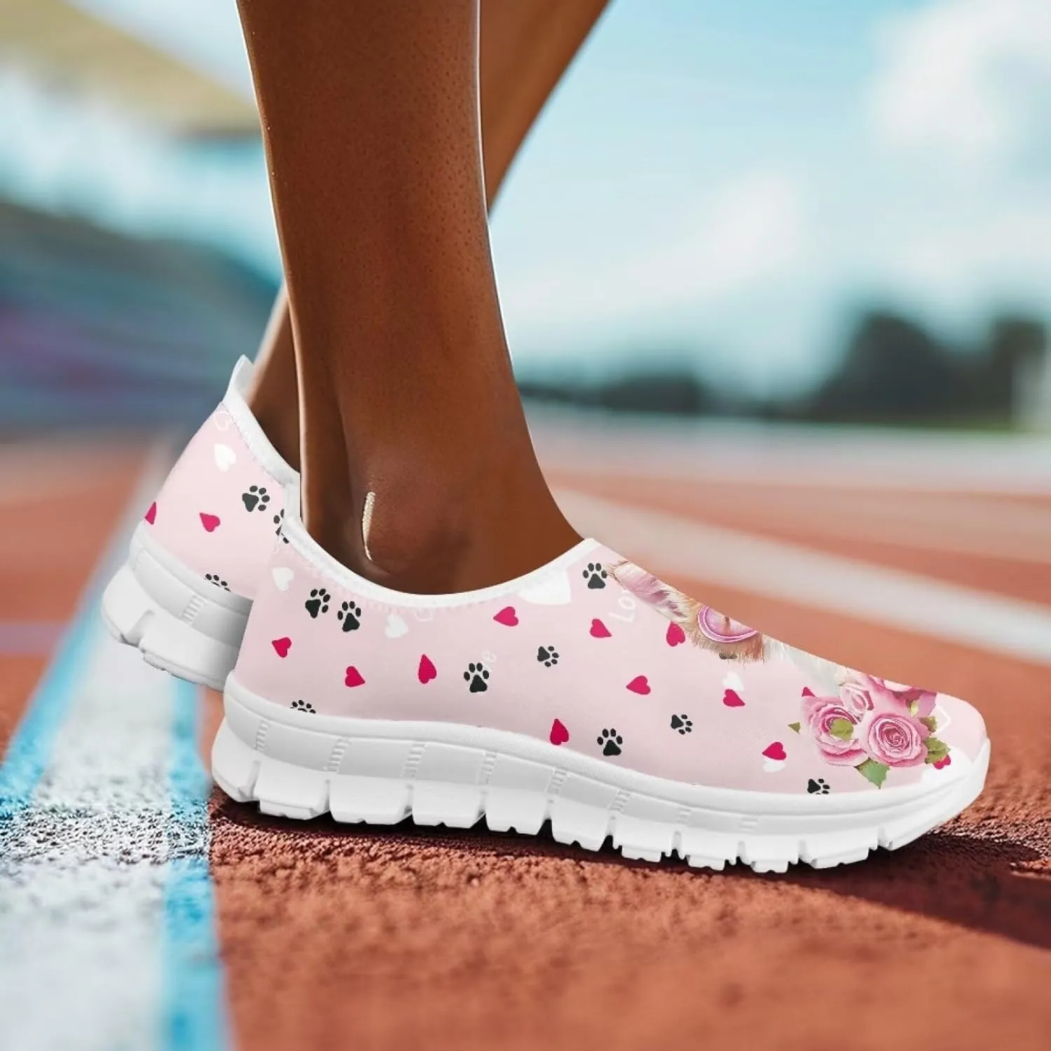 Doojoayie Shoes for Women Slip On Sneakers Novelty Holiday Couple Shoes Flat