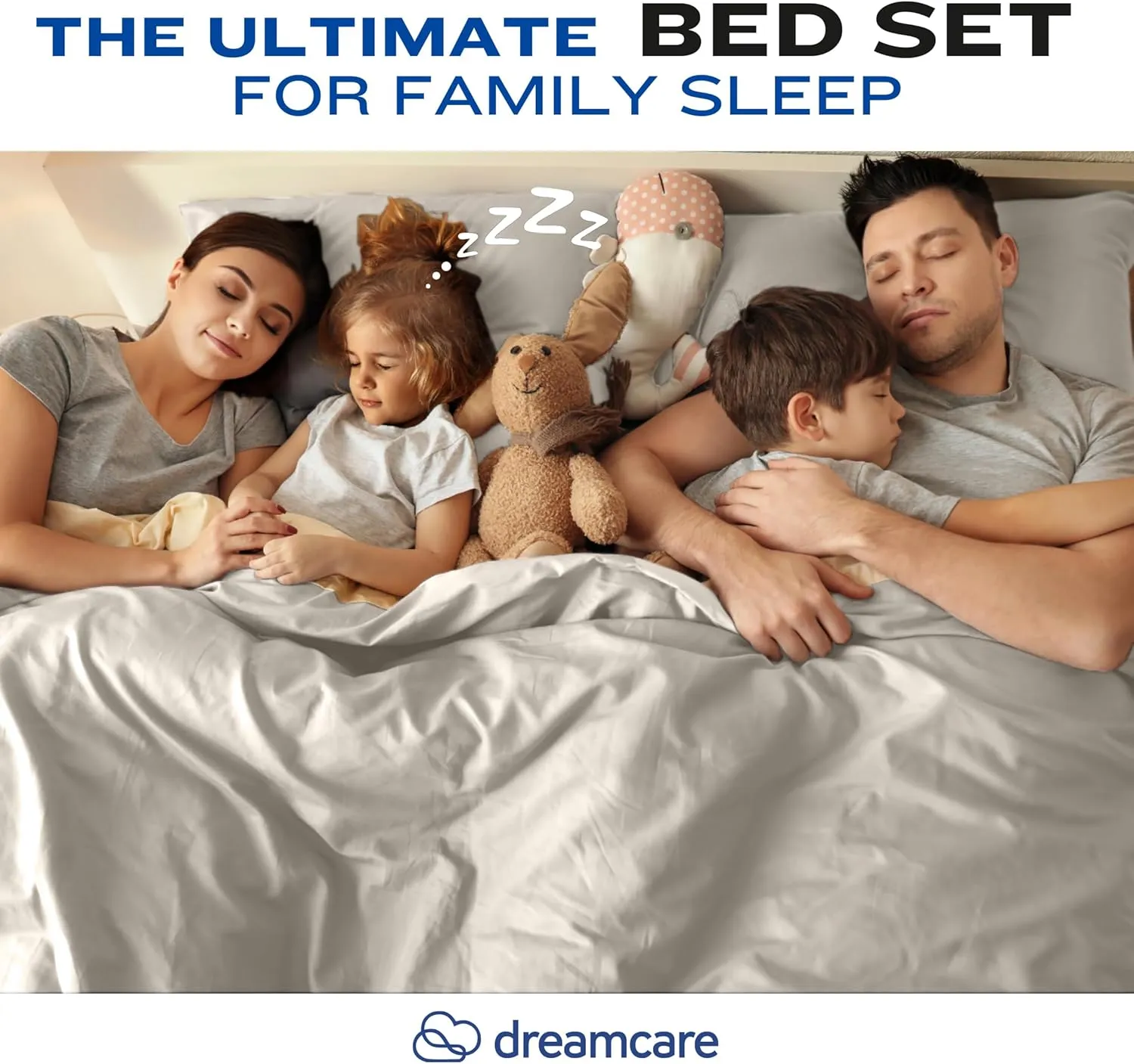 DREAMCARE King Size Sheets Set - Cooling Bed Sheets - 4pcs Set - up to 15" Deep Pocket King Sheet Set – Soft & Long Lasting Cooling - 100% Fine Brushed Polyester with Side Pocket - Ivory