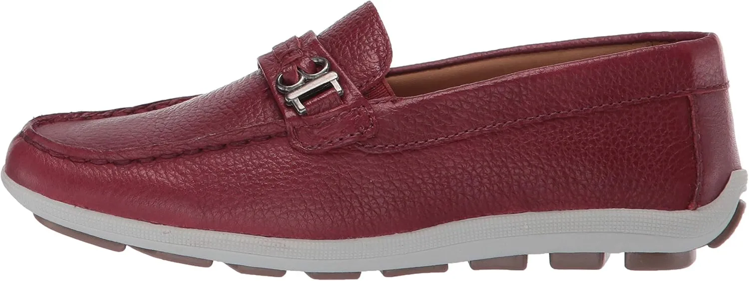 Driver Club USA Kids Boys/Girls Leather Driving Loafer with Rope Anchor Detail